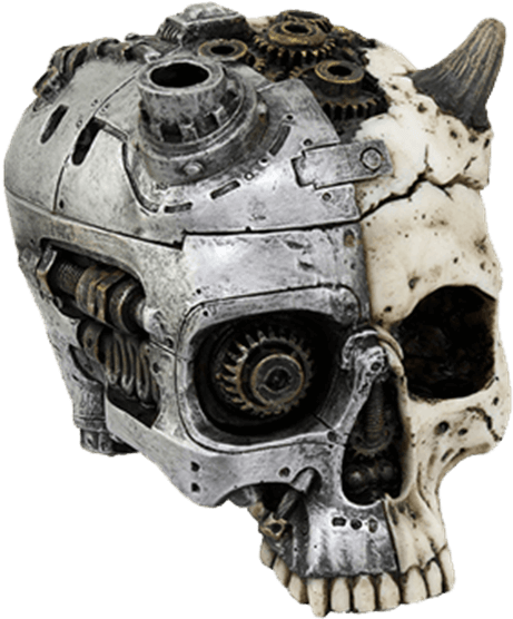 Horned Steampunk Skull Box - Steampunk Skull (555x555), Png Download