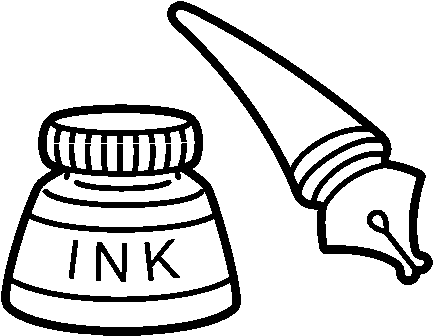 Dibujo De Pluma Para Colorear - Colouring Pictures Of Ink (600x470), Png Download