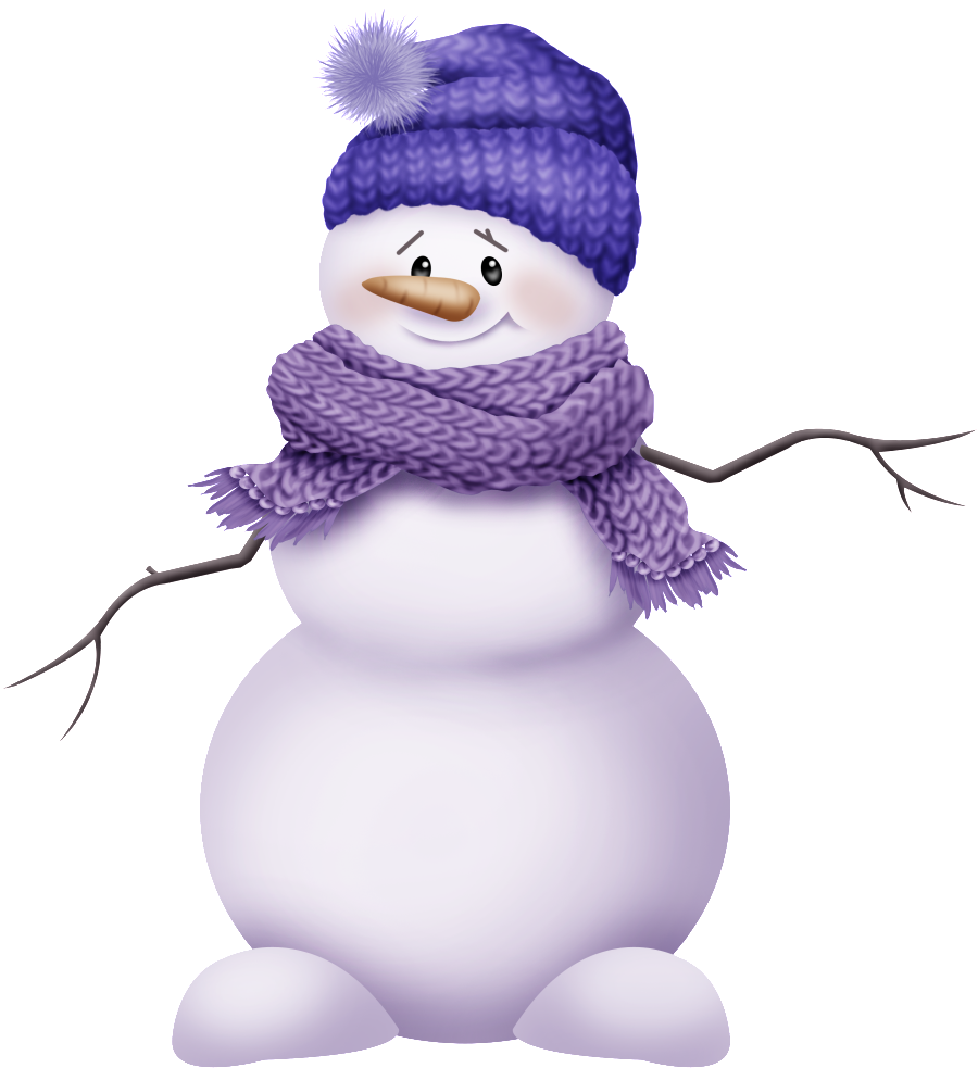 Un Triste Muñeco De Nieve Png Transparente - Christmas Purple Snowman Png (1024x1083), Png Download