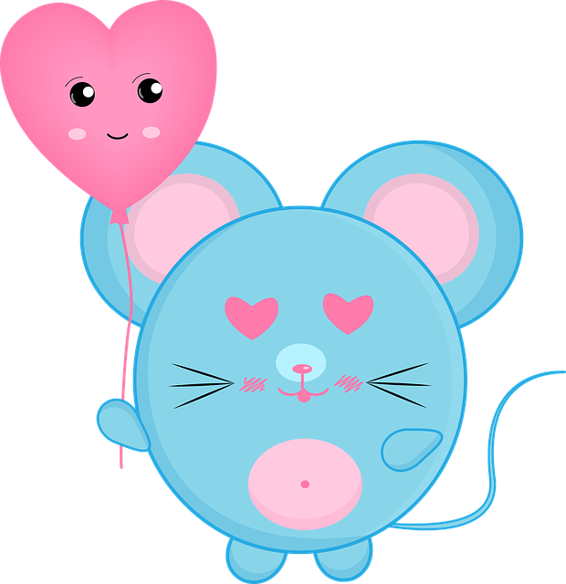 Adorable Cartoon Mouse Oval Ornament (620x640), Png Download