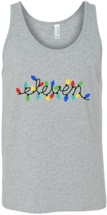 Eleven Christmas Lights Tank Top Ib Stranger Things - Bird Holding A Flower Tank Top (480x480), Png Download