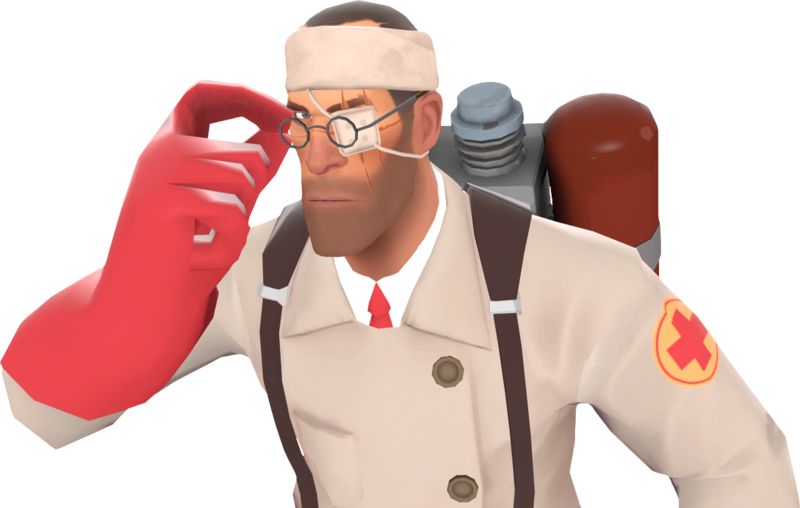 As - Tf2 Medic Unknown Mann (800x508), Png Download