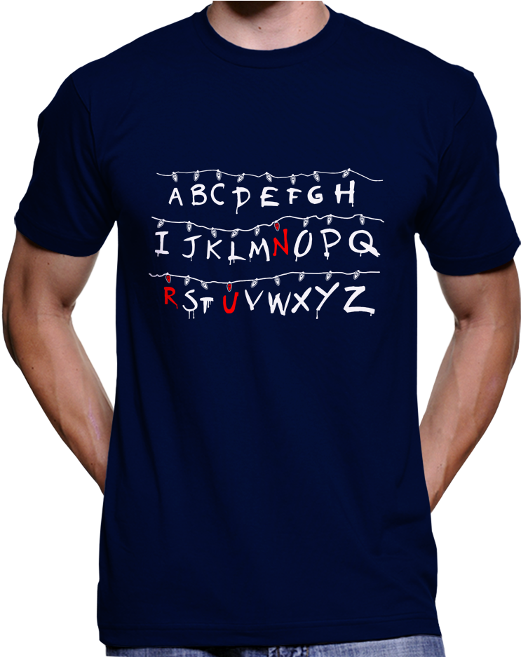 Stranger Things Alphabet Lights Run T-shirt / Hoodie - Good Idea T Shirt (936x936), Png Download