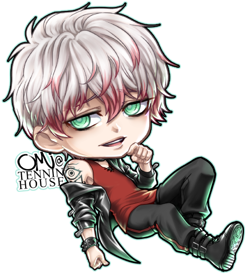 [fanart] Unknown Chibi - Mystic Messenger Saeran Chibi (500x554), Png Download