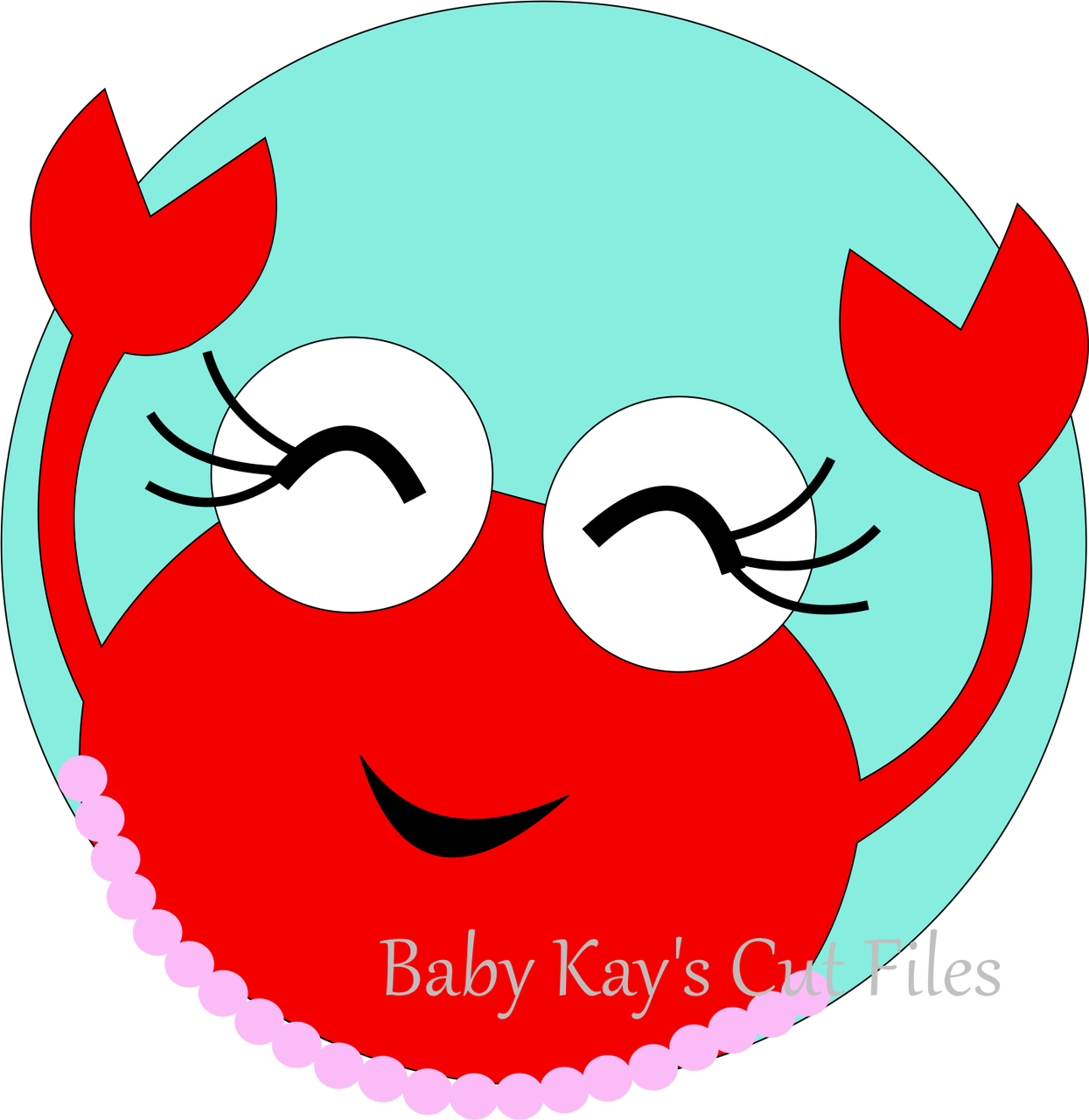 Cut File Crab Girl In Frame - Portable Network Graphics (1245x1280), Png Download