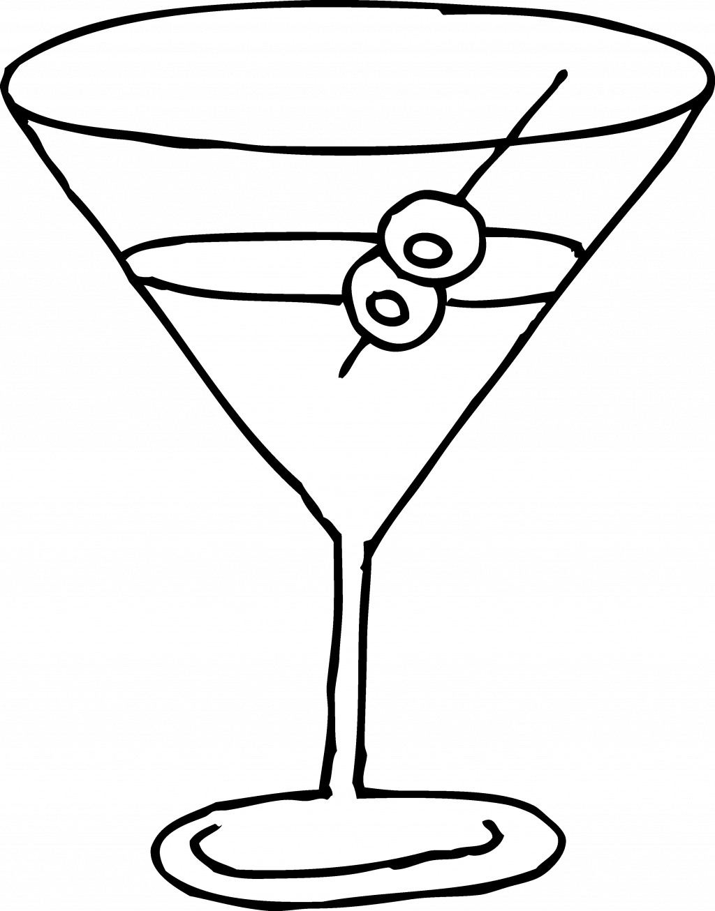 Margarita Glass Coloring Pages 4 By Jeremiah - Clip Art (1024x1306), Png Download