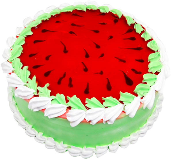 Watermelon Cartoon Cake - Cartoon Cake (600x600), Png Download