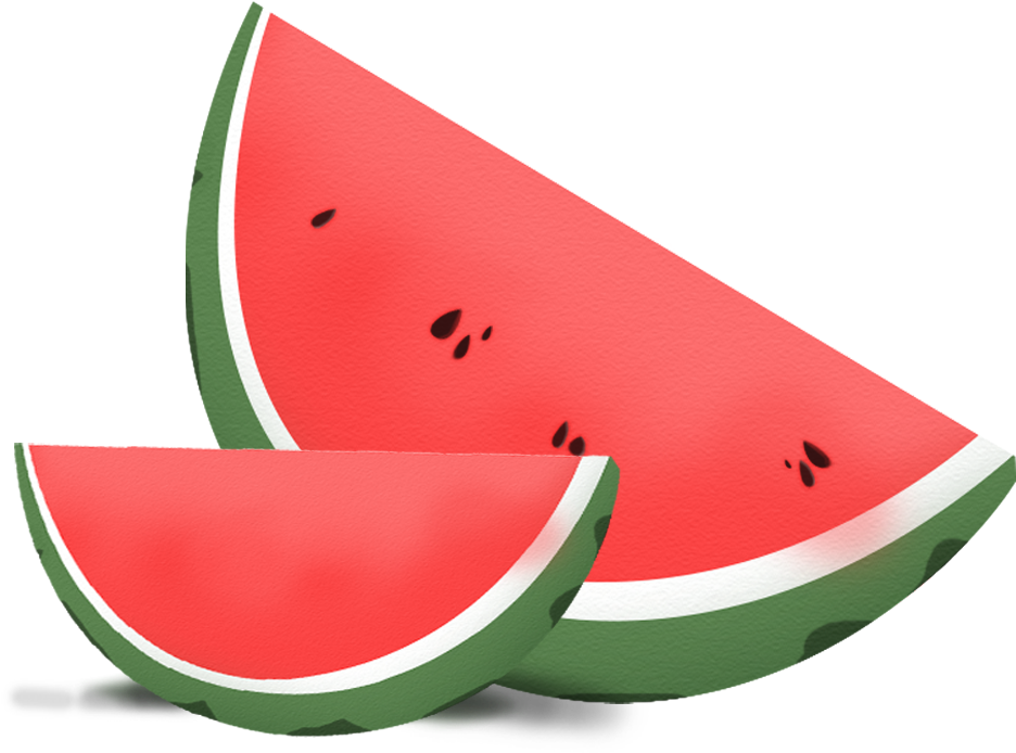 Hand Drawn Cartoon Watermelon Decorative - Watermelon (2516x2000), Png Download