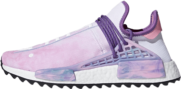 Pharrell X Adidas Nmd Hu Holi Multi Ac7362 - Adidas Pharrell Pink Glow (640x387), Png Download