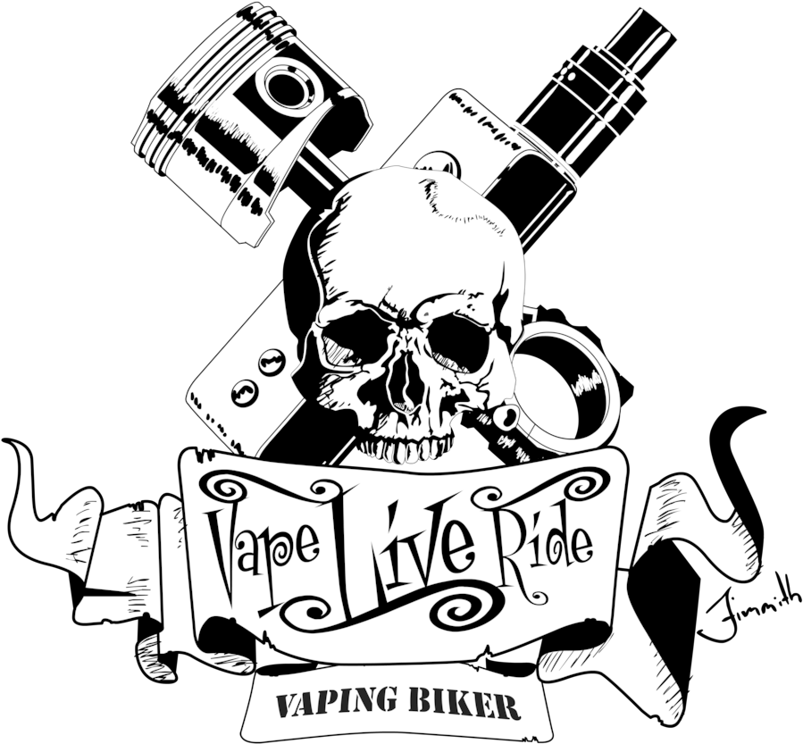 Skull Banner Ladies T> - Vaping Skull Png (1000x1000), Png Download