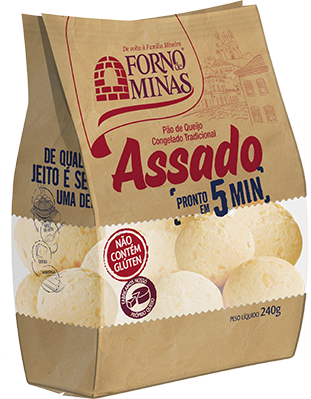 Pão De Queijo Assado E Congelado - Forno De Minas (311x399), Png Download