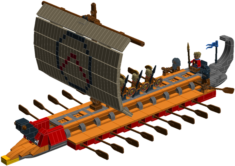 Ancient Greek Ship - Greek Ancient Greek Warship Trireme (1600x848), Png Download