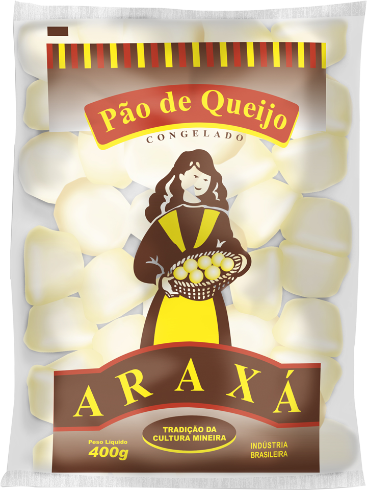 Pão De Queijo Congelado Tradicional Araxá 400g - Chocolate (774x994), Png Download