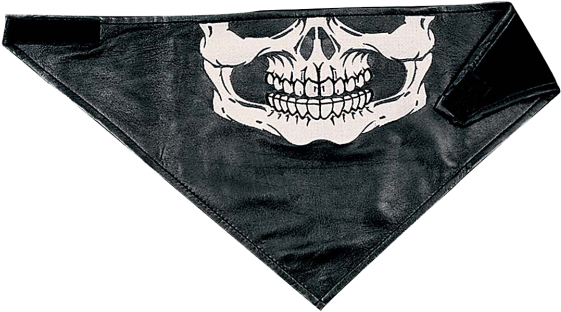 Black Leather Neck Warmer Scarf Motorcylce Biker Skull - Emblem (781x1000), Png Download