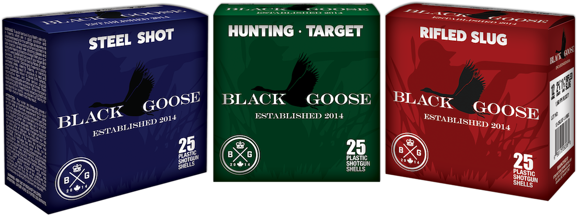 12ga Hunting - Black Goose Shotgun Shells (1200x471), Png Download