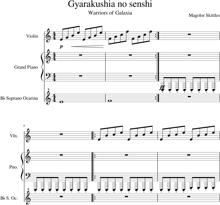Gyarakushia No Senshi Sheet Music Composed By Magolor - Sheet Music (850x1100), Png Download