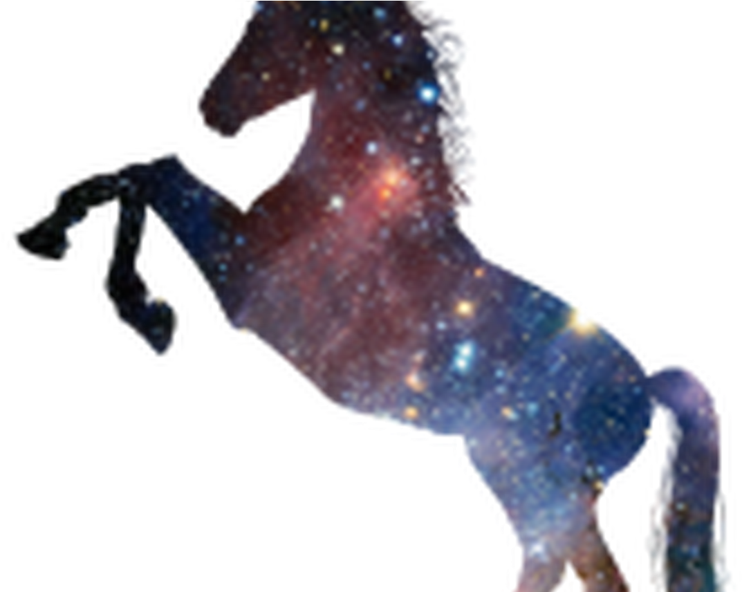 Freetoedit Galaxy Unicorn Galaxia Unicornio - Transparent Unicorn Silhouette Png (1368x855), Png Download