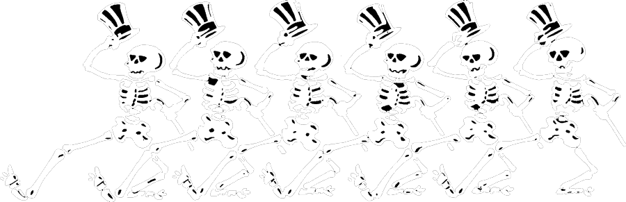 Well The Sun Went Down In Honey And The Moon Came Up - Dancing Skeletons Grateful Dead (900x291), Png Download