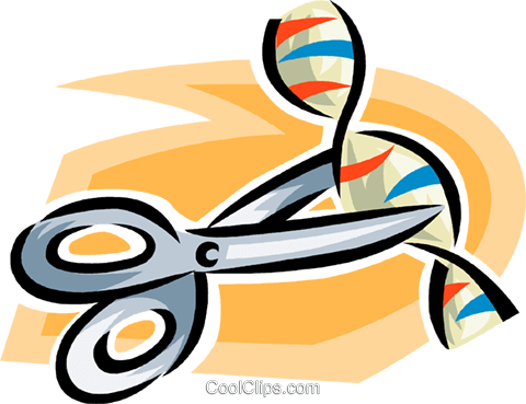 Scissors Cutting Dna - Clip Art (480x369), Png Download