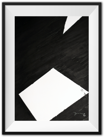Pnt017-trapezoid, Detail - Black And White Minimalist Painting Rectangles (496x500), Png Download