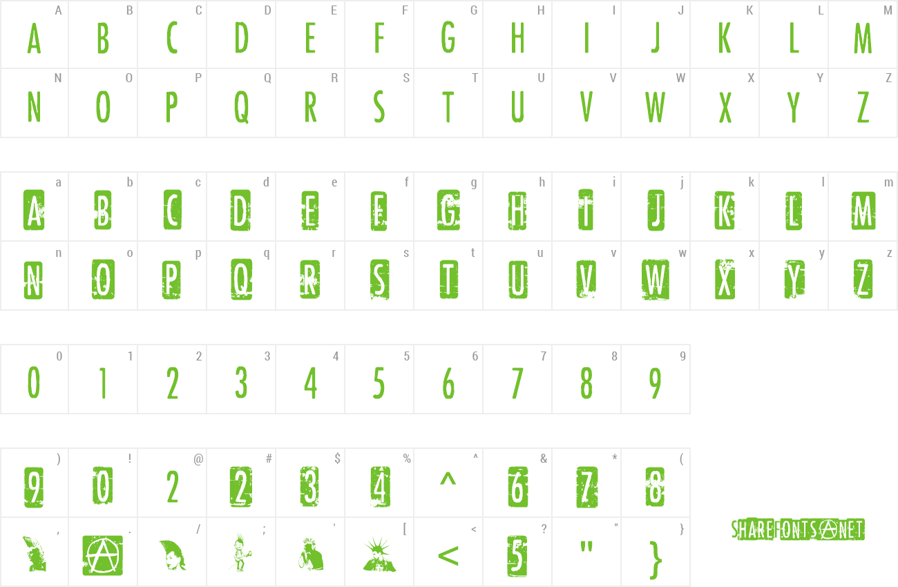 Font Punk Rock Show Preview - Font (1300x850), Png Download