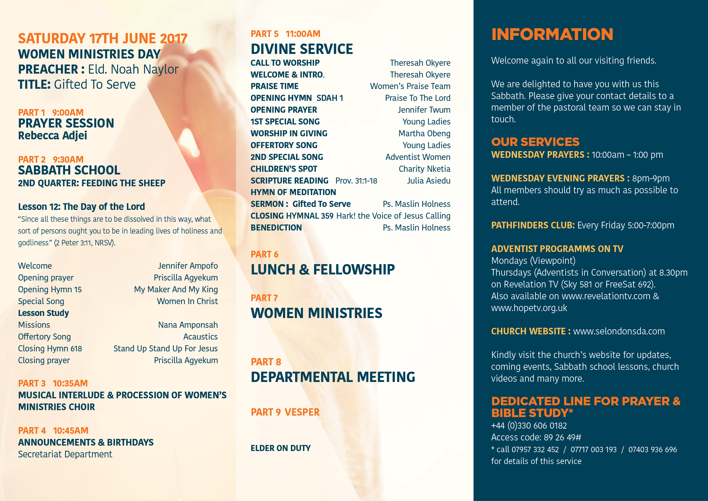 June 17th 2017 Bulletin - Brochure (2339x1654), Png Download