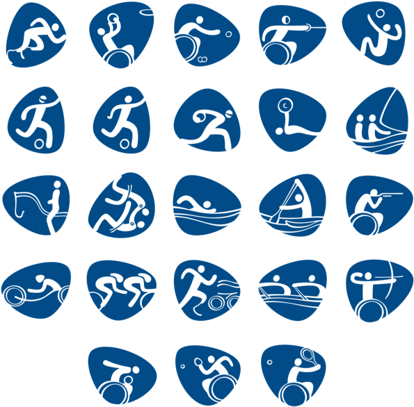 Paralympic Games Rio 2016 Official Png Transparent - Rio 2016 Paralympic Pictograms (600x593), Png Download
