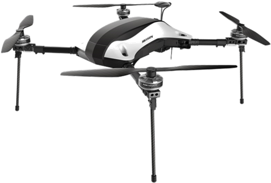 Drone Quadcopter 4 Rotor Uav Systeme - Drone Hikvision (713x638), Png Download