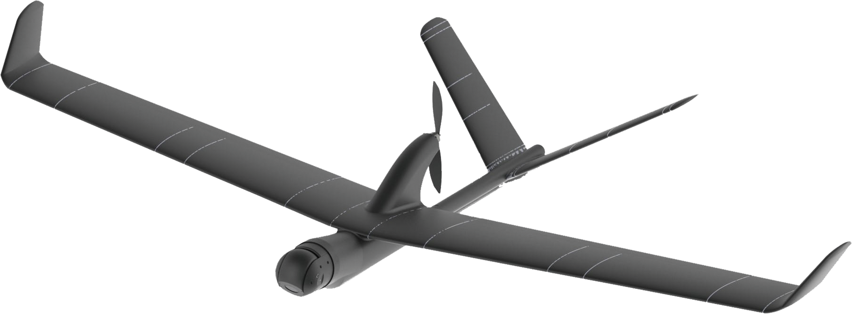 The W 201 Is The Latest And Very Versatile Uav From - Monochrome (2953x1077), Png Download