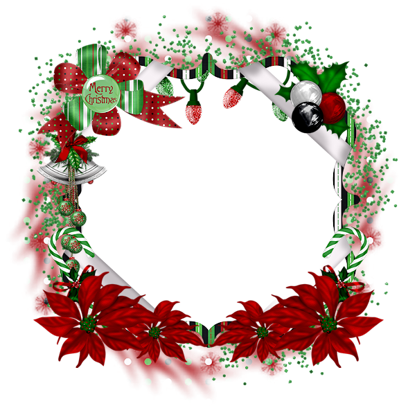 Transparent Cluster Frames Psp Pictures To Pin On - Red Christmas Cluster Frames (600x600), Png Download