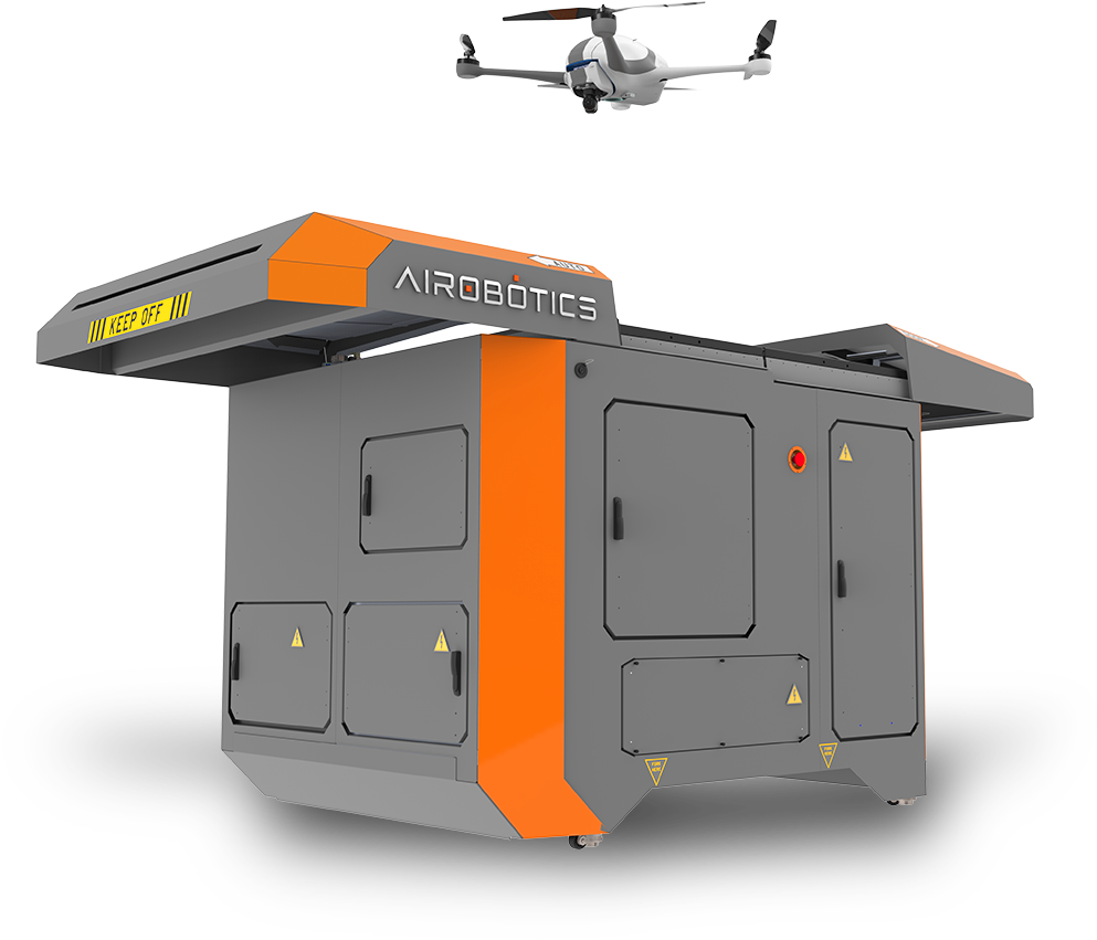 Airobotics Offers Fully Automated On-demand Industrial - Airobotics Drone (1286x1004), Png Download