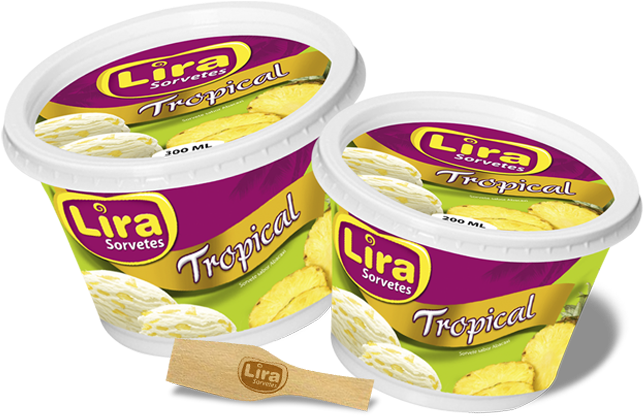 Lira Sorvetes Sorvetes Potes De 200ml E 300ml - Ice Cream (800x650), Png Download