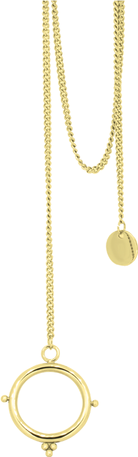 Collar Círculo Dorado - Chain (675x900), Png Download