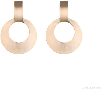 Los Pendientes De Gota De La Aleación Del Círculo De - Earring (500x500), Png Download