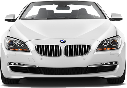 Keep It Clean - White Bmw Front View (422x293), Png Download