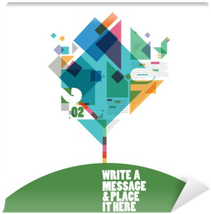 Made From Geometric Shapes Wall Mural • Pixers® • We - Eco Town (400x400), Png Download