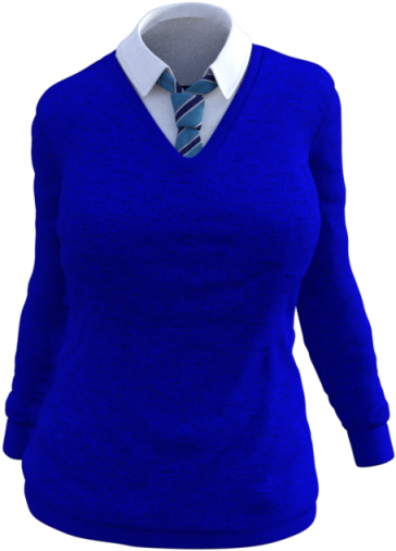 Uniforme Escolar Chica Azul - School (640x640), Png Download