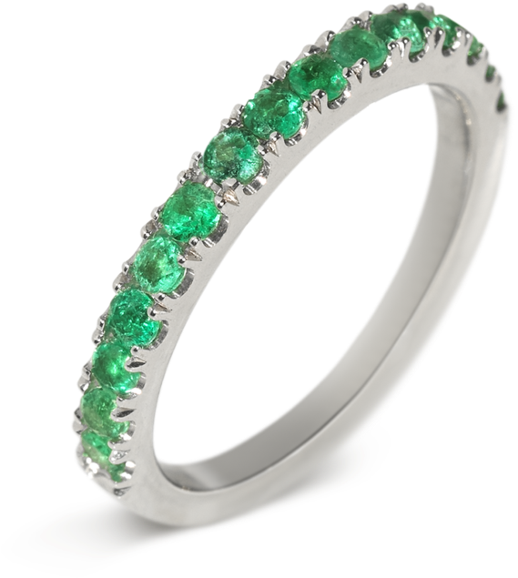 Amor Emerald Demi Eternity Ring - Eternity Ring (1024x1024), Png Download