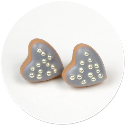 Plug-in Earrings Little Hearts With Sprinkles No - Earring (450x450), Png Download