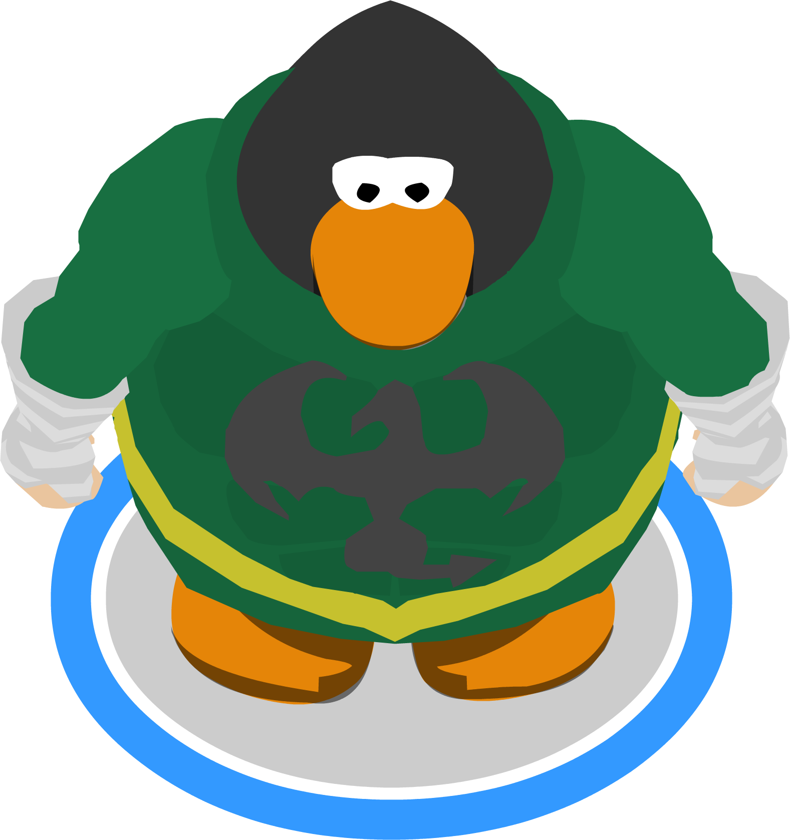 Iron Fist Bodysuit Ingame - Club Penguin Penguin Png (1577x1677), Png Download