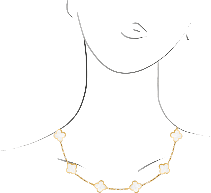 Pure Alhambra Necklace, 9 Motifs, - Van Cleef & Arpels Pure Alhambra Pendant Woman (1000x1000), Png Download