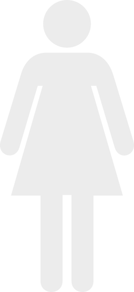Stick Woman Light Grey - Toilet Sign (271x591), Png Download