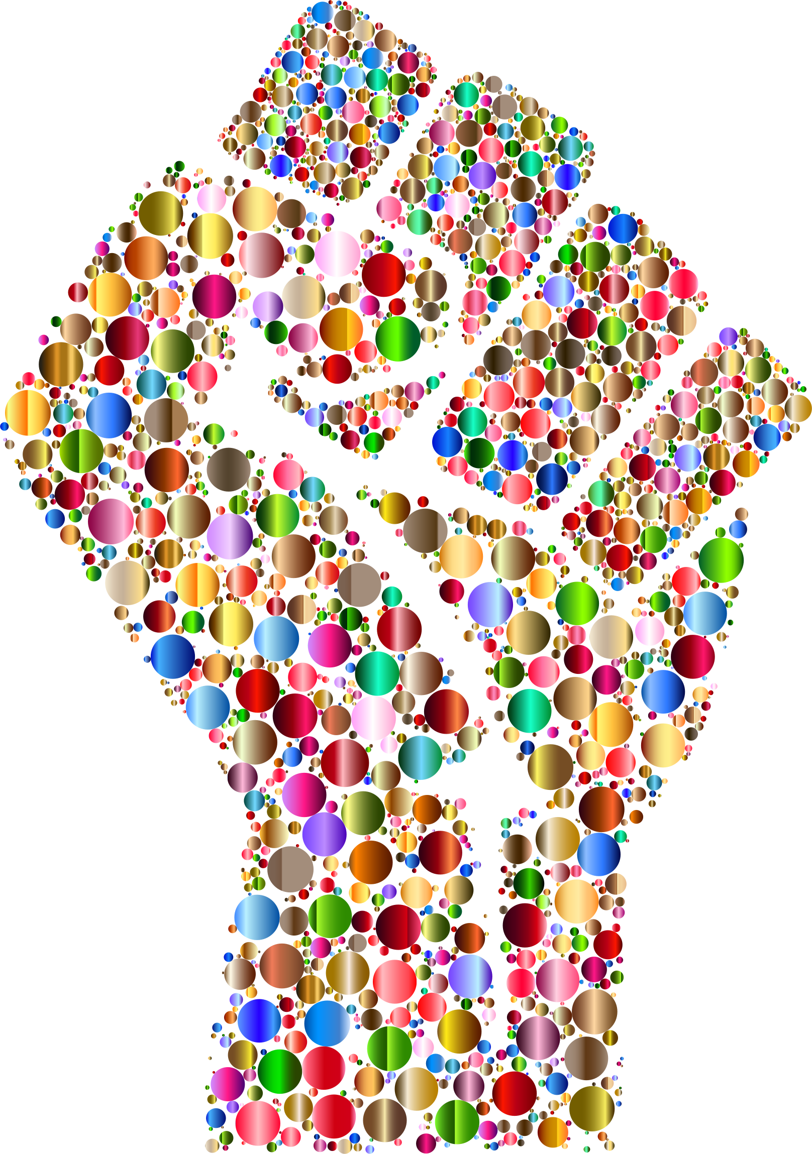 Big Image - Colorful Fist (1616x2298), Png Download