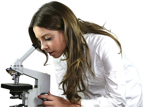 5 Ways To Get More Women In Stem - Microscope With Girl Png (600x375), Png Download