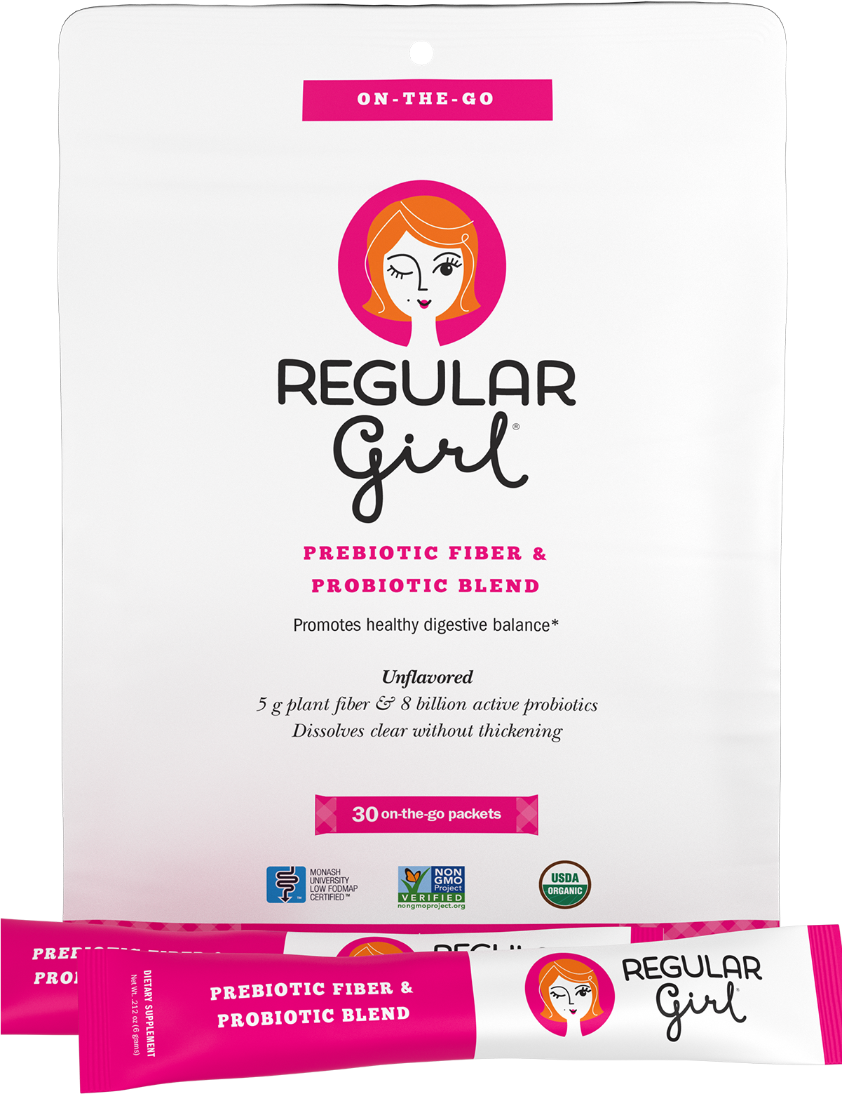 Regular Girl On The Go - Regular Girl (prebiotic Fiber & Probiotic Blend) (1200x1600), Png Download