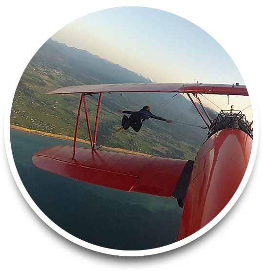 "we Could Not Have Had A Better Day, The Wing Walking - Biplane (540x555), Png Download