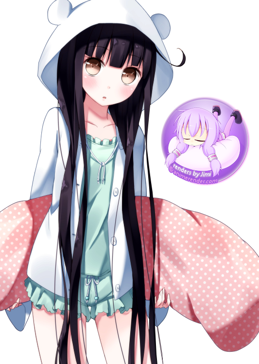Clickclick~ ♔ = Quote - Anime Girl In Pajamas (533x748), Png Download