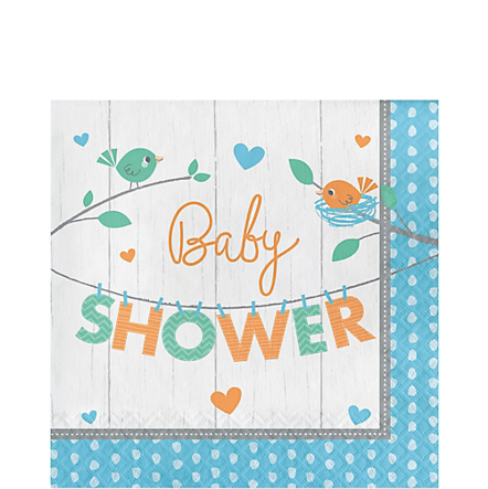 Baby Shower Boy Lunch Napkins - Napkin (441x600), Png Download