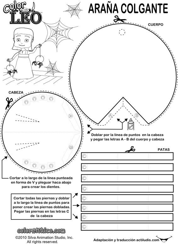 Araña Colgante - Learning (595x842), Png Download