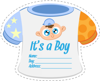 Baby Clothes Boy Shower Invitation Card Template, Baby, - Infant (360x360), Png Download
